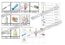 Zestaw kart obrazkowych: IN THE BATHROOM SET 2