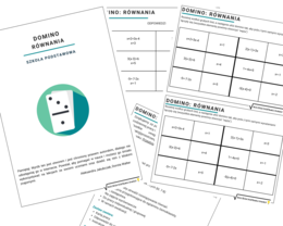 Domino: równania klasa 7-8 + wersja w języku ukraińskim