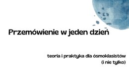 Przemówienie w jeden dzień - prezentacja