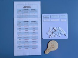 Słowotwórstwo - rodzaje formantów - dopasowanie - tabela