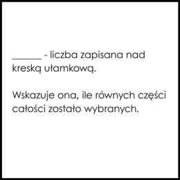 Karty Trójdzielne – Ułamki Zwykłe