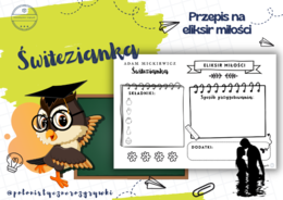 Świtezianka. Przepis na eliksir miłości. Zadanie kreatywne