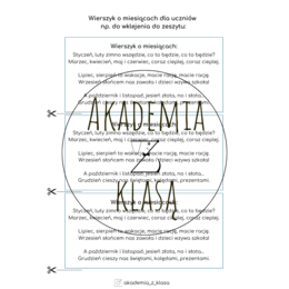 KALENDARZ KLASOWY NA CAŁY ROK SZKOLNY - DO POWIESZENIA NA TABLICY I CODZIENNEGO KORZYSTANIA