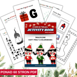 Świąteczne Karty Pracy w Języku Angielskim dla przedszkolaków oraz klas 1-3. PONAD 60 STRON!