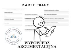 Niezastąpiony zestaw do nauki argumentacji- 7 kart ułatwiających redagowanie rozprawki