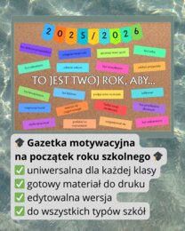 TO JEST TWÓJ ROK, ABY... 🌟 - gotowa gazetka motywacyjna na początek roku