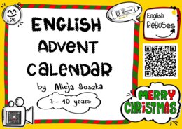 🎄 English Advent Calendar – dla klas 1 - 4 szkoły podstawowej