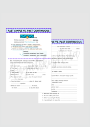 Past Simple vs. Past Continuous - karta pracy - ćwiczenia - porównanie - czasy przeszłe - gramatyka - E8 - matura