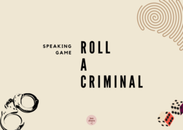 Roll a criminal! Speaking game. MATERIAŁ UNIWERSALNY DO WSZYSTKICH JĘZYKÓW
