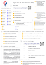 English Class A2 – Unit 2 – karta pracy