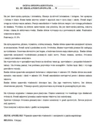 Ocena opisowa klasa 3