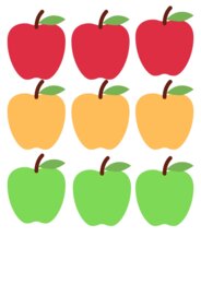 Jabłuszkowe urodziny - tablica z urodzinami