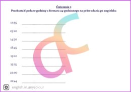 Angielski - What time is it? Jak podajemy czas po angielsku: teoria + ćwiczenia