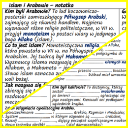 Islam i Arabowie – notatki i karta pracy