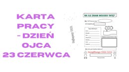 DZIEŃ OJCA - KARTA PRACY