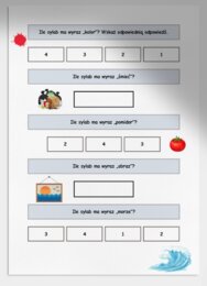 Sylaby. Karta pracy. Sprawdzian