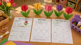 Tulipan 3D z papieru