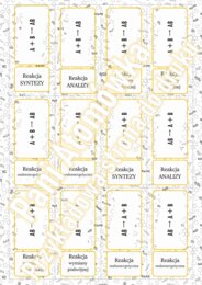 Klasa 7. Chemia. Schemat i typy reakcji chemicznych. Domino. ZESTAW