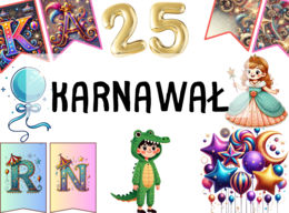 Karnawał/ Bal Karnawałowy - banery i ozdoby sali