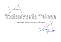 Twierdzenie Talesa wraz z twierdzeniem odwrotnym do niego