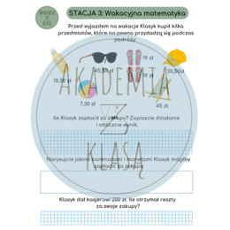 5 STACJI ZADANIOWYCH dla kl.3 – WAKACYJNA PRZYGODA Z KLASYKIEM