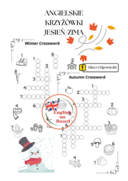 Angielskie Krzyżówki - Jesień/Zima + klucz odpowiedzi