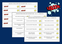 KABOOM! - Wybuchowa Gra Polonistyczna - kl. 4 - 6 - GRAMATYKA - nauka o języku - 110 pytań