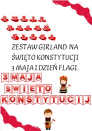 ZESTAW GIRLAND NA ŚWIĘTO KONSTYTUCJI 3 MAJA I DZIEŃ FLAGI.