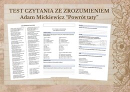 "Powrót taty" - test czytania ze zrozumieniem