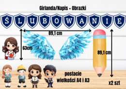 Ślubowanie - skrzydła - ścianka do zdjęć