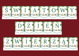 DZIEŃ ZWIERZĄT - girlanda – gazetka –biblioteka - wersja 2
