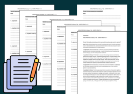 📘Karty pracy: WINA i KARA – wypowiedź argumentacyjna - argumentacja + odpowiedzi (egzamin ósmoklasisty)