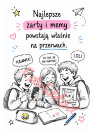 📚 Dlaczego warto chodzić do szkoły? – gazetka szkolna w wersji rysunkowej