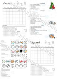 Kalendarz w j. niemieckim i polskim - święta nietypowe + naklejki