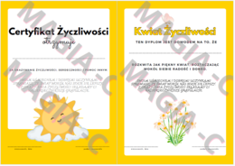 CERTYFIKAT Z DNIA ZYCZLIWOŚCI DWIE WERSJE