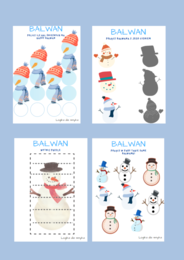 Bałwan - karty pracy