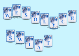 WESOŁYCH ŚWIĄT - girlanda wersja 2