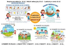 Bezpieczne wakacje, pakiet wakacyjny, w podroży po Polsce: na wsi, w mieście, w górach i nad morzem, letnie inspiracje