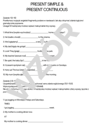 EGZAMIN ÓSMOKLASISTY, PRESENT SIMPLE & PRESENT CONTINUOUS W ZADANIACH EGZAMINACYJNCH, E8, ZADANIA EGZAMINACYJNE