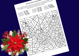 🎄✨CZĘŚCI MOWY - Kolorowanka ze stroikiem bożonarodzeniowym – edukacyjna i świąteczna! - 🎅Boże Narodzenie - GRAMATYKA - nauka o języku - klasy 6-8