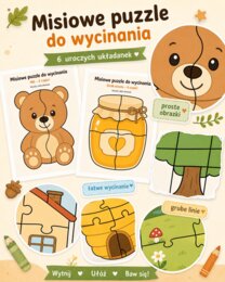 Misiowe puzzle do wycinania