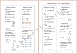 Zakładki matematyczne - ułamki dziesiętne