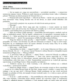 Egzamin ósmoklasisty – Arkusz z języka polskiego „Hobbit, czyli tam i z powrotem” | Pełny test z kluczem odpowiedzi