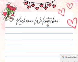 Walentynki - list, 4 wersje, miłość
