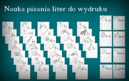 Nauka pisania liter do wydruku w dwóch formatach (jpg i pdf)