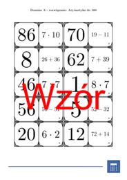 Domino - Arytmetyka do 100 | matematyka