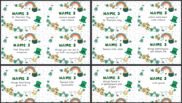 St. Patrick's Day (Dzień św. Patryka) gra Name 3 /40 kart