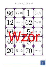 Domino - Arytmetyka do 100 | matematyka