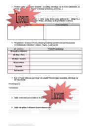 Karta pracy "Wesele"