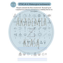 5 STACJI ZADANIOWYCH dla kl.1 – WAKACYJNA PRZYGODA Z KLASYKIEM